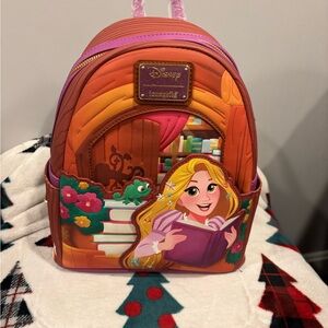 Loungefly Rapunzel Backpack in Orange and Pink